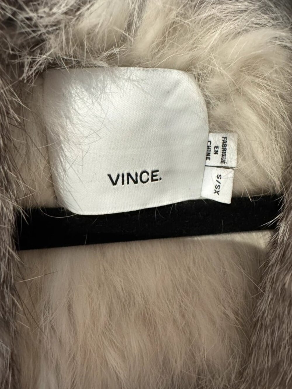 Vince Colorblock Rabbit Fur Vest XS/S - Picture 3 of 6